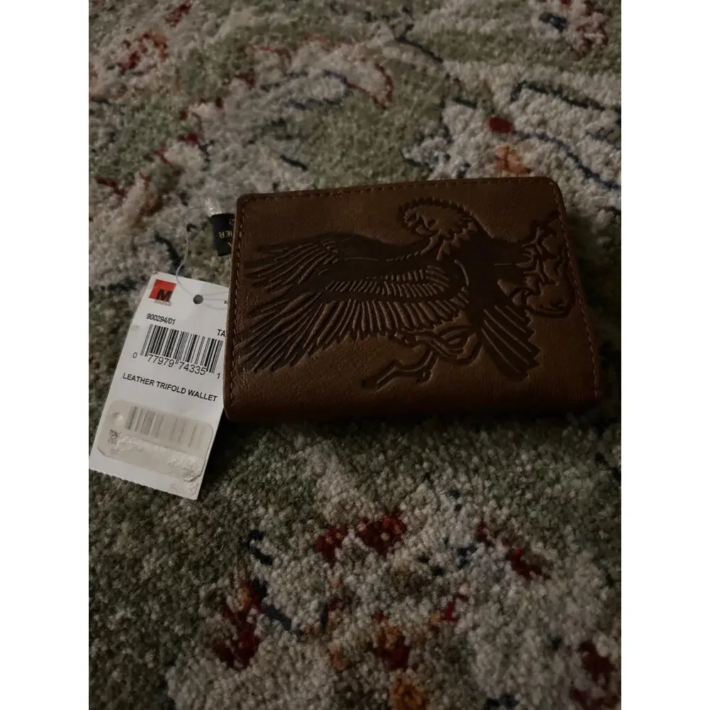 New Mundi Mens Wallet - Leather with embossed eagle